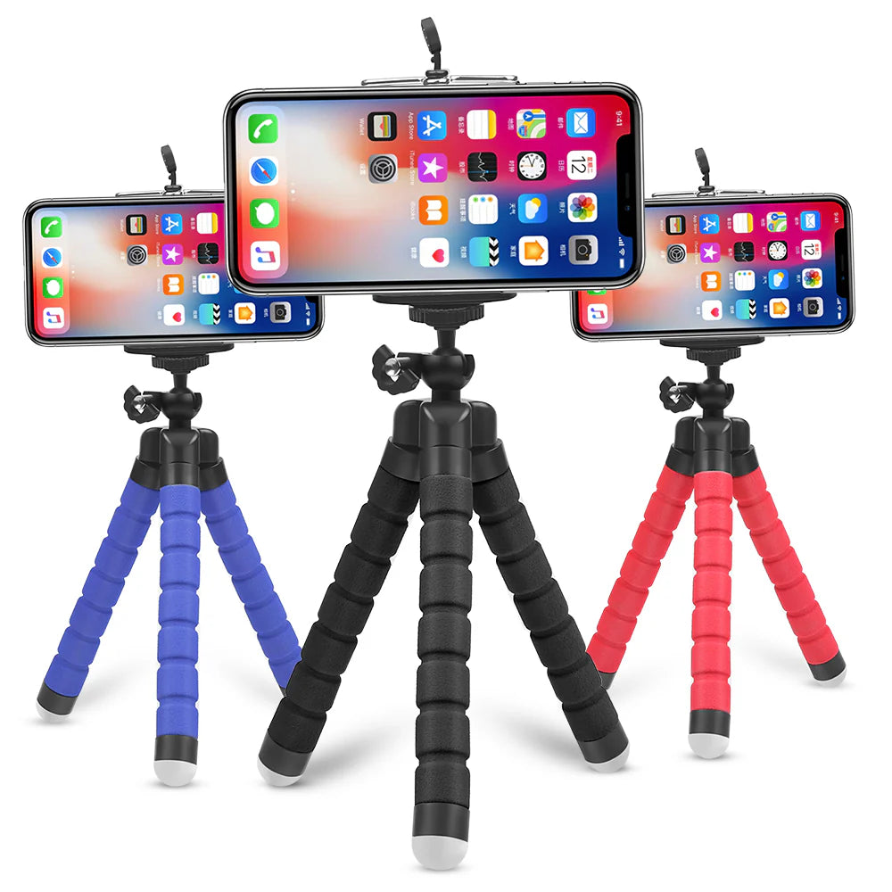 Flexible Mini Tripod Stand with Mobile Phone Holder | CaGit Hub